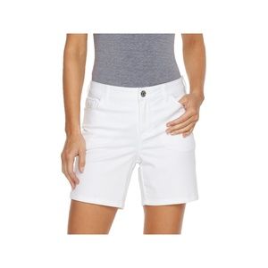 Gloria Vanderbilt Majesty Embroidered Jean Shorts